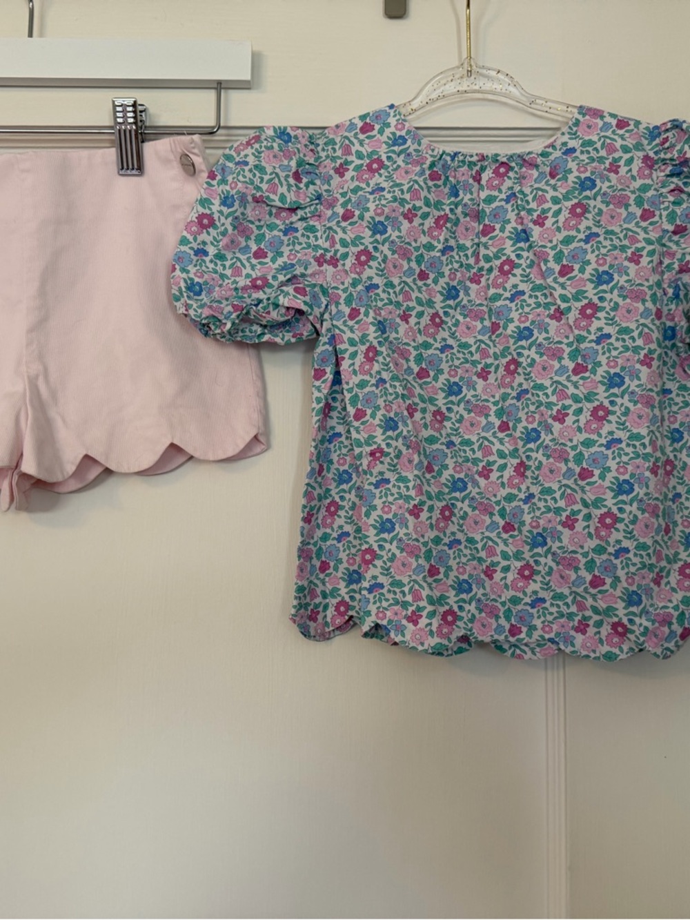Jacadi shorts and Liberty fabric blouse set
